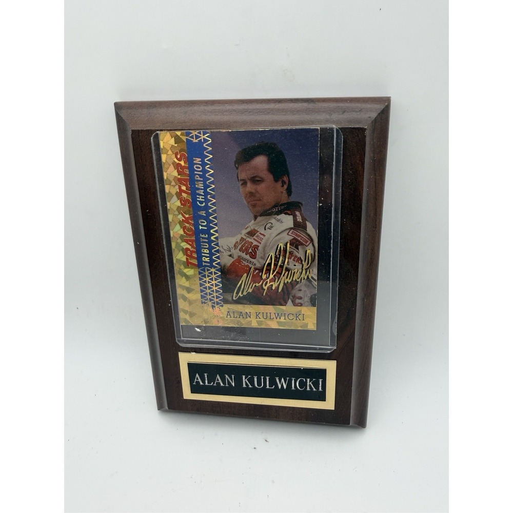 Alan Kulwicki Track Stars Tribute to a Champion NASCAR Card Plaque Vintage